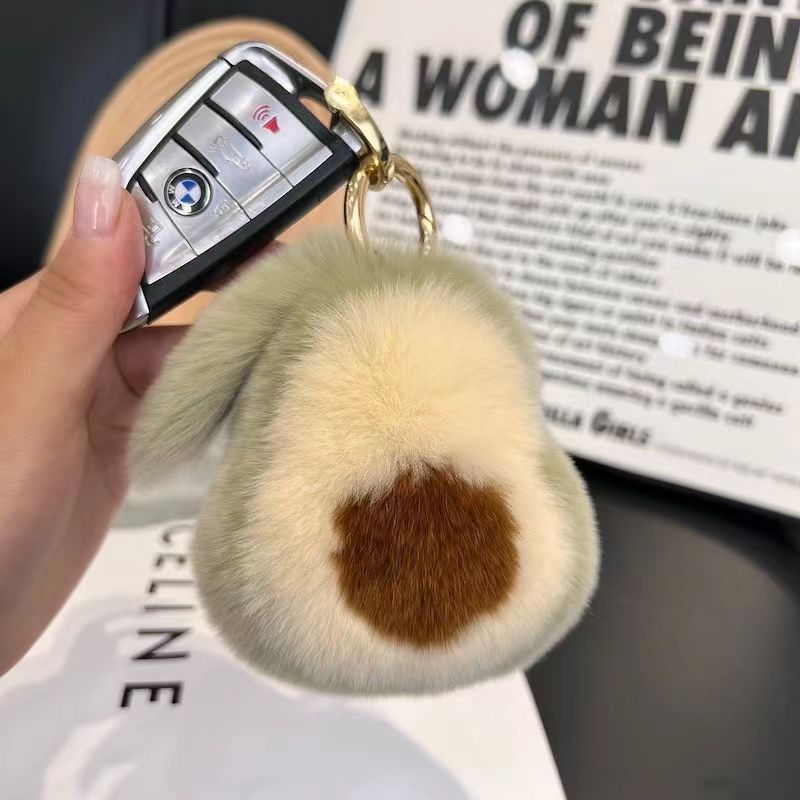 Wholesale Wholesale eco-friendly plush pendant avocado cute school bag keychain